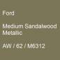 Preview: Ford, Medium Sandalwood Metallic, AW / 62 / M6312.